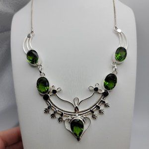 925 Sterling Peridot Drop Necklace